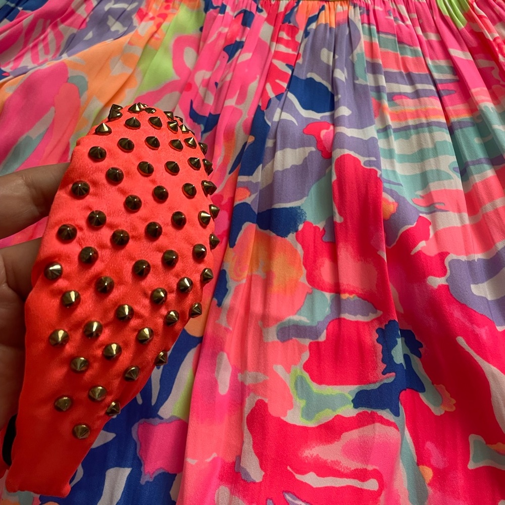 Lele sadoughi x forty five ten collab studded melon headband